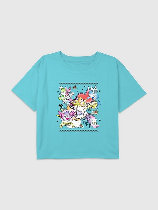 Kids Care Bears Tattoo Flash Graphic Boxy Crop T-Shirt Kids Care Bears Tattoo Flash Graphic Boxy Crop T-Shirt