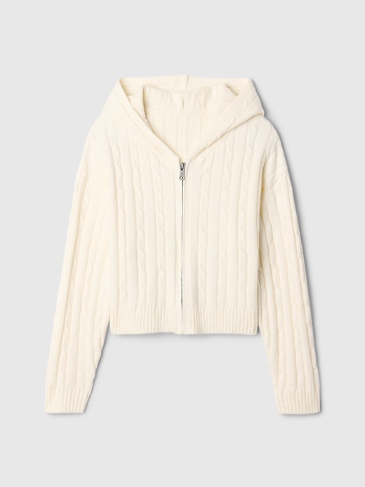 Kids CashSoft Cable-Knit Sweater Hoodie Kids CashSoft Cable-Knit Sweater Hoodie