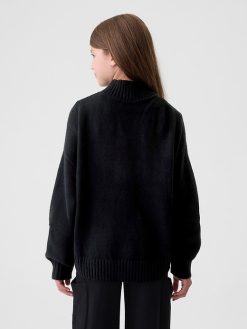 Kids CashSoft Oversized Mockneck Sweater