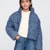 Kids Denim Puffer Jacket