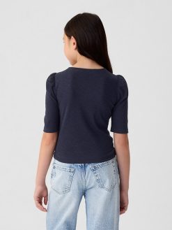 Kids Essential Rib Ruched Shirt