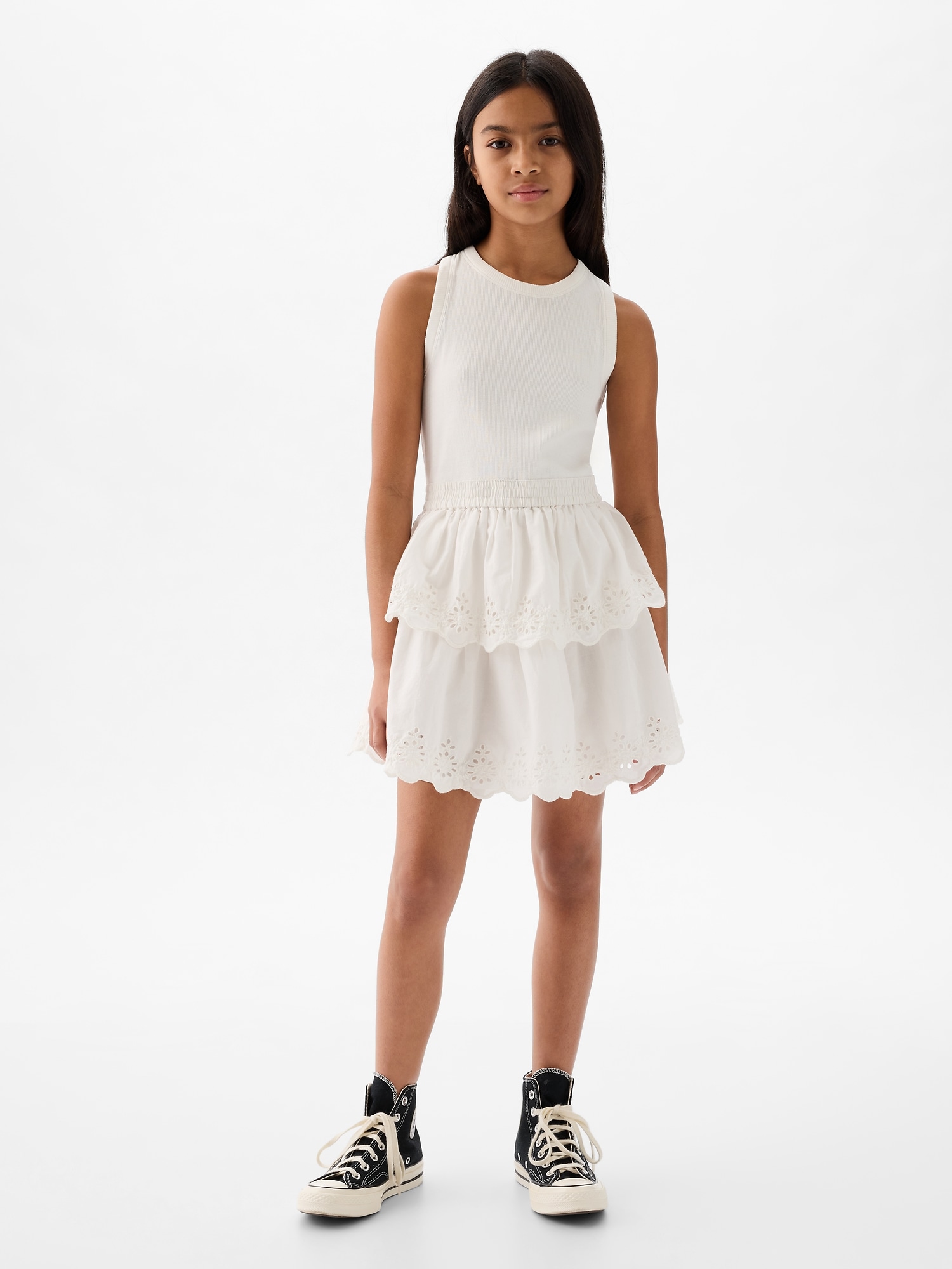 Kids Eyelet Tiered Dress Kids Eyelet Tiered Dress