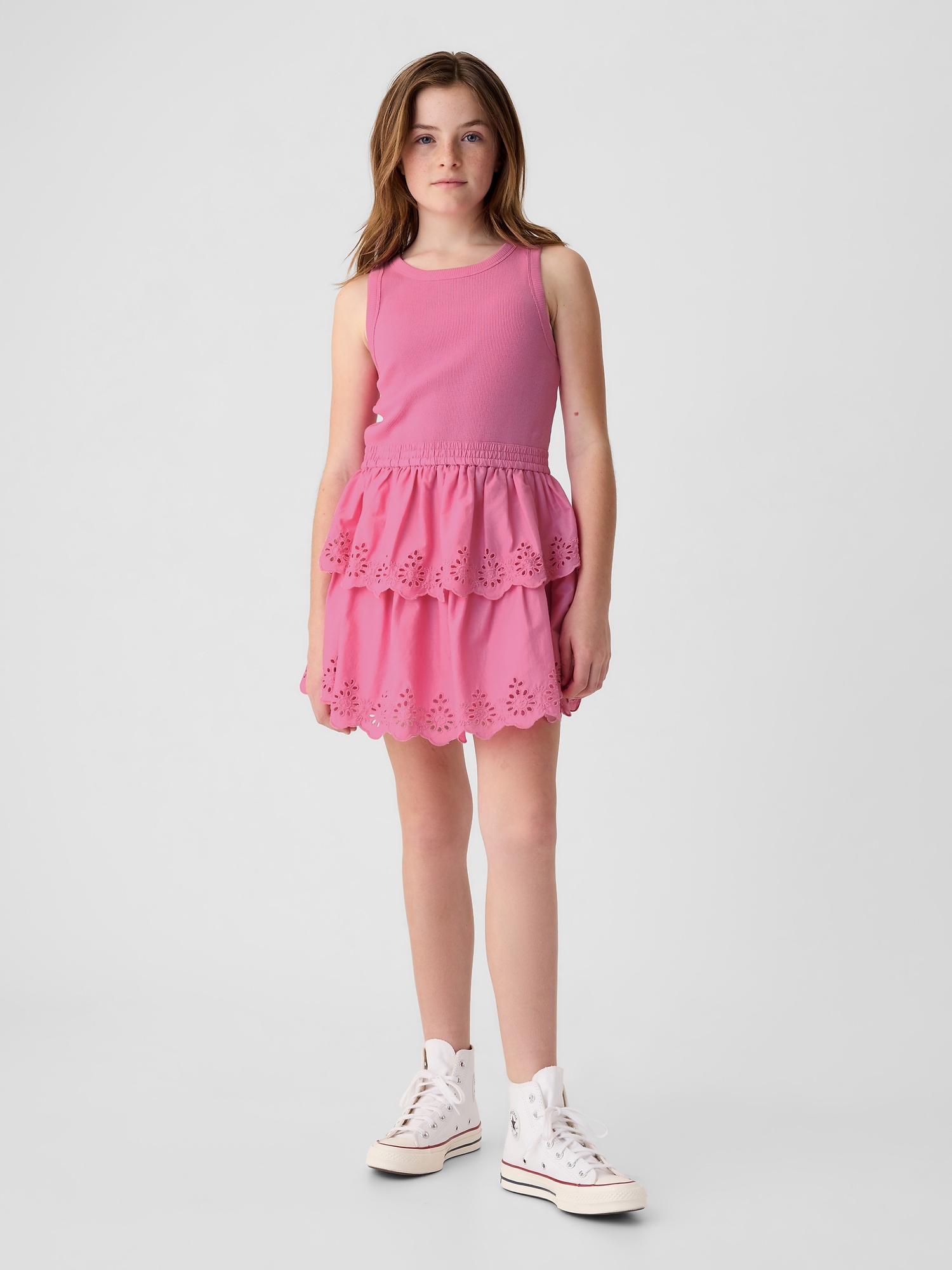 Kids Eyelet Tiered Dress Kids Eyelet Tiered Dress