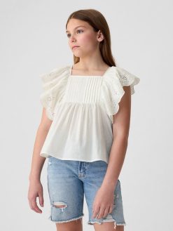 Kids Flutter Eyelet Shirt