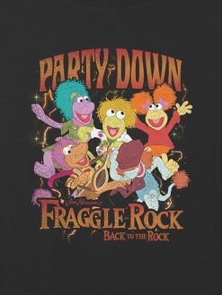 Kids Fraggle Rock Party Down Graphic Boxy Crop T-Shirt