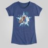 Kids Frozen Elsa and Friends Winter Scene Fitted Short Sleeve Graphic Tee