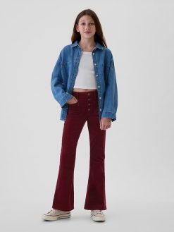 Kids High Rise Corduroy ’70s Flare Pants