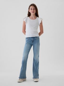 Kids High Rise Studded ’70s Flare Jeans