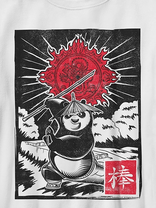 Kids Kung Fu Panda Panda Woodcut Graphic Tee Kids Kung Fu Panda Panda Woodcut Graphic Tee