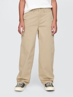 Kids Lined Modern Loose Khakis