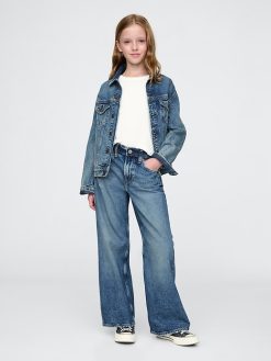 Kids Low Rise Stride Wide-Leg Jeans