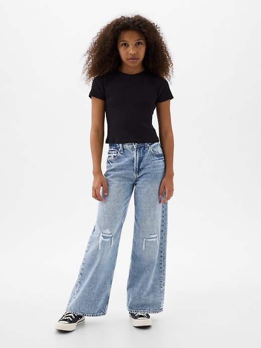 Kids Low Rise Stride Wide-Leg Jeans Kids Low Rise Stride Wide-Leg Jeans