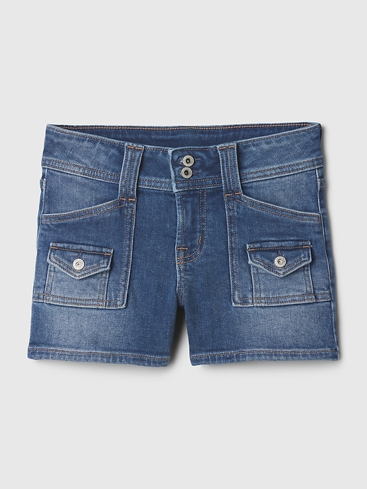 Kids Low Rise Y2K Denim Shortie Shorts Kids Low Rise Y2K Denim Shortie Shorts