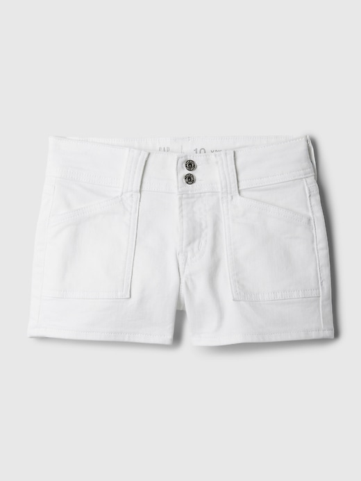 Kids Low Rise Y2K Denim Shortie Shorts Kids Low Rise Y2K Denim Shortie Shorts