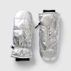 Kids Metallic Puffer Mittens