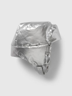 Kids Metallic Puffer Trapper Hat
