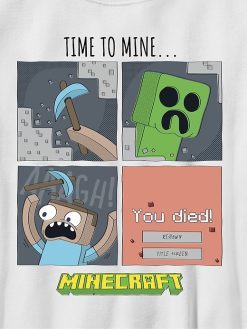 Kids Minecraft Time To Mine Graphic Tee