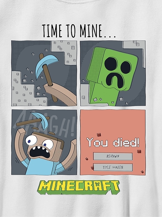 Kids Minecraft Time To Mine Graphic Tee Kids Minecraft Time To Mine Graphic Tee