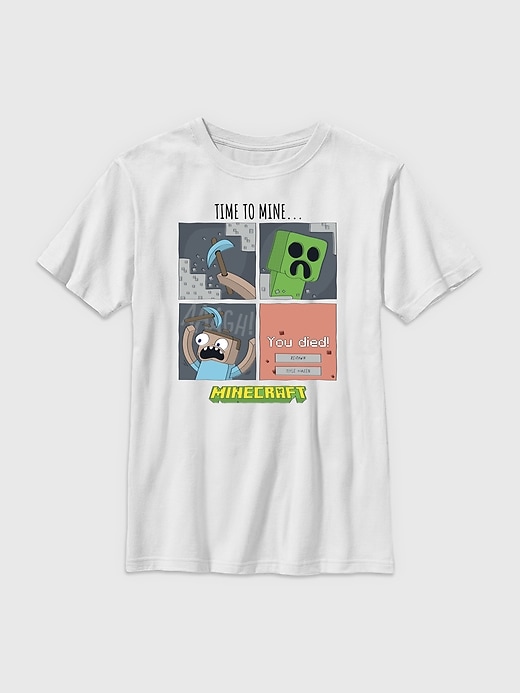 Kids Minecraft Time To Mine Graphic Tee Kids Minecraft Time To Mine Graphic Tee