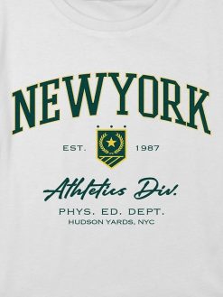 Kids New York Athletics Graphic Boxy Crop Tee