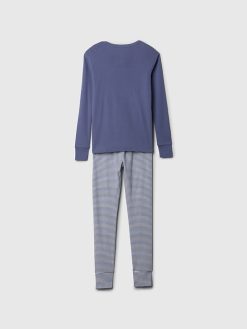 Kids Organic Brushed Cotton PJ Set quiet blue 1 247x329 - Kids Organic Brushed Cotton PJ Set