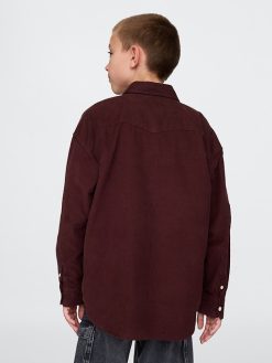 Kids Oversized Corduroy Western Shirt
