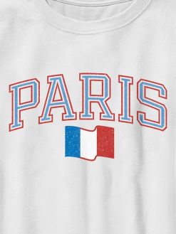 Kids Paris France Collegiate Graphic Tee