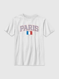 Kids Paris France Collegiate Graphic Tee