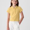 Kids Pique Cropped Polo Shirt