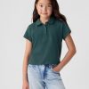 Kids Pique Cropped Polo Shirt