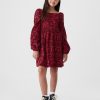 Kids Puff Sleeve Corduroy Dress