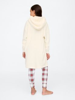 Kids Recycled Sherpa Logo Hoodie Robe