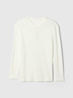 Kids Recycled Waffle Henley Undershirt