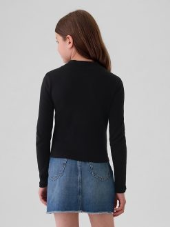Kids Rib Mockneck T-Shirt