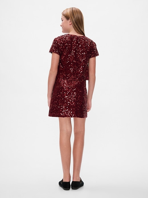 Kids Sequin Velvet Mini Skirt Kids Sequin Velvet Mini Skirt