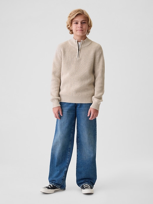 Kids Shaker-Stitch Quarter-Zip Sweater Kids Shaker-Stitch Quarter-Zip Sweater