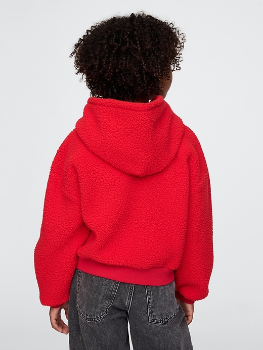 Kids Sherpa Cropped Hoodie Kids Sherpa Cropped Hoodie