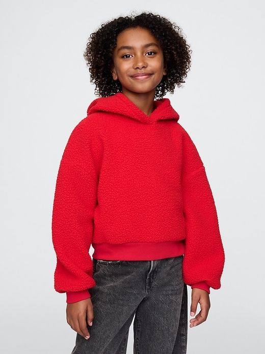 Kids Sherpa Cropped Hoodie Kids Sherpa Cropped Hoodie