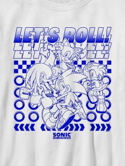 Kids Sonic The Hedgehog Lets Roll Graphic T-Shirt
