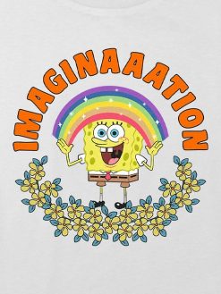Kids Spongebob Imagination Graphic Boxy Crop Tee