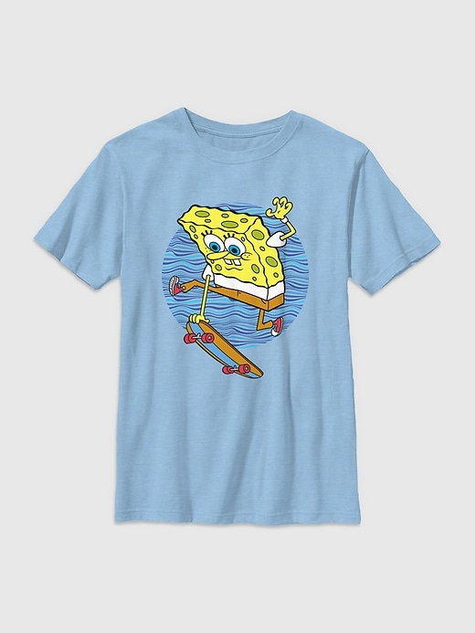Kids Spongebob Skateboard Graphic Tee Kids Spongebob Skateboard Graphic Tee