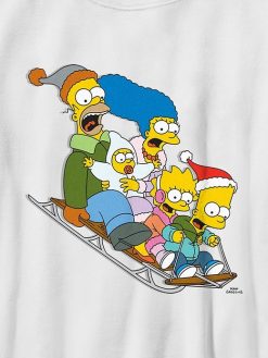 Kids The Simpsons Sledding Graphic Tee