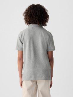 Kids Uniform Polo Shirt grey heather 1 247x329 - Kids Uniform Polo Shirt