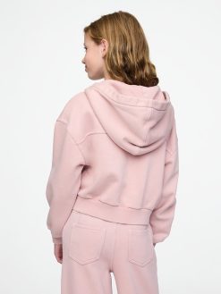 Kids Vintage Soft Cropped Zip Hoodie