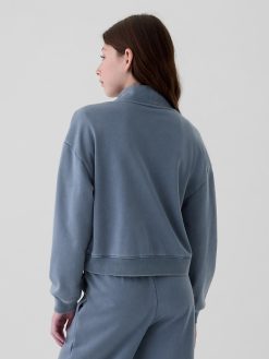 Kids Vintage Soft Half-Zip Cropped Pullover