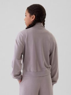 Kids Vintage Soft Half-Zip Cropped Pullover