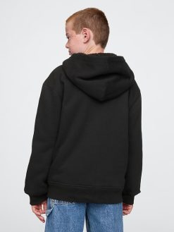 Kids Vintage Soft Sherpa-Lined Zip Hoodie