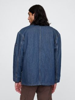 Lined Denim Utility Jacket