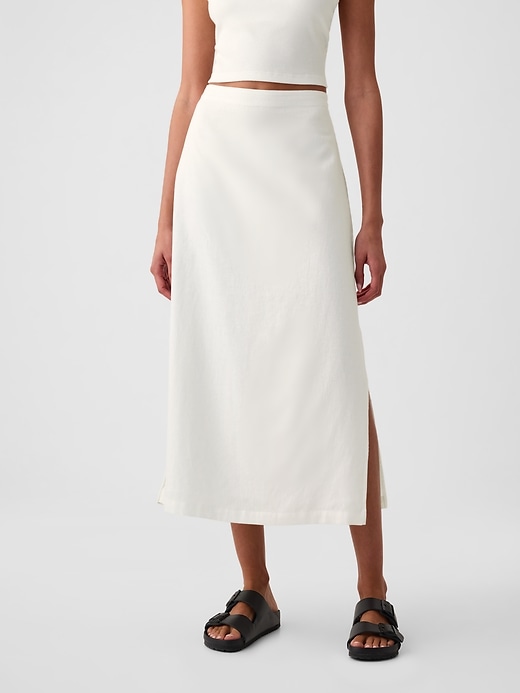 Linen-Blend Maxi Skirt Linen-Blend Maxi Skirt