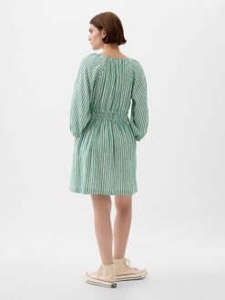 Linen-Blend Mini Dress